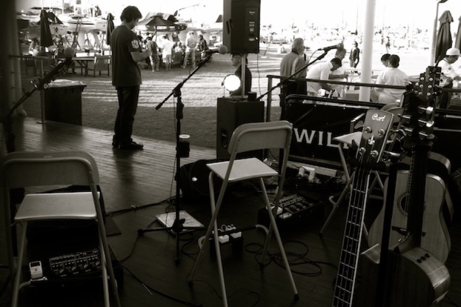 Set up at the yacht club